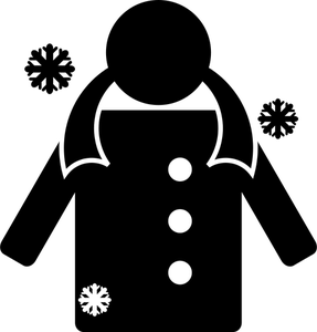 Winter-Kleidung-Symbol-Vektor-Bild