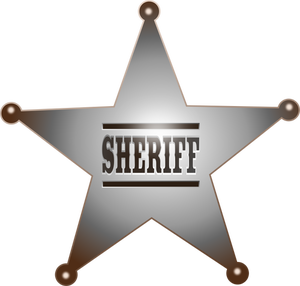 Sheriff lencana vektor gambar