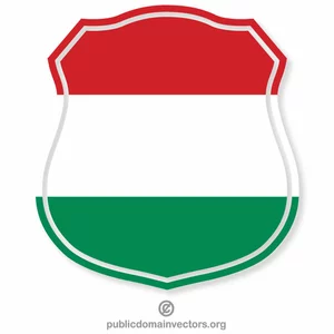 Shield Hungarian flag