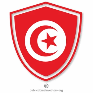 Tunisian flag shield