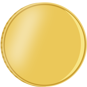 Vektor-Illustration von glänzenden Goldmünzen mit Reflektion