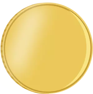 Ilustración de vector de brillante moneda de oro con la reflexión