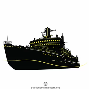Grafica vettoriale silhouette di nave