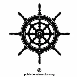 Rudder wheel vector clip art