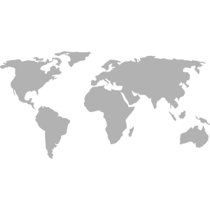 Silueta vektorová mapa politického světa