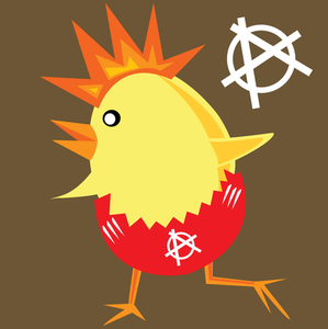 Punk kurczaka wektor clipart