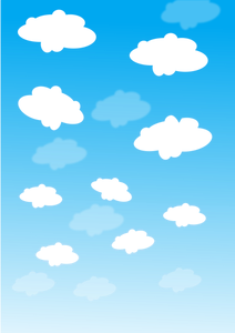 Sky with clouds vector graphics