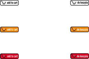 Vector de la imagen de 3 Añadir al carro de botones Web