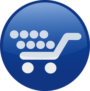 Shopping cart vektor ikonbild