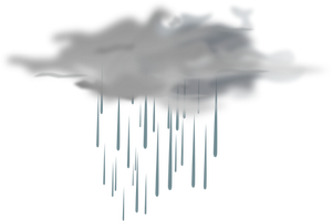 Illustrazione vettoriale del simbolo di colore di previsioni meteo per docce