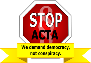 Vector illustraties stoppen ACTA
