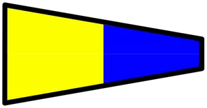 Flaga sygnałowa żółty i niebieski