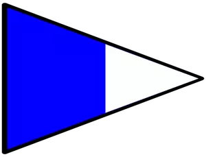 Blau-weiße Flagge Bild