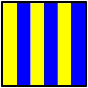 Bandera de la señal en dos colores