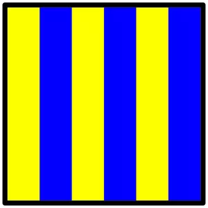 Signaal vlag in twee kleuren