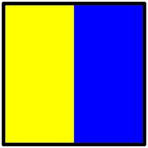 To farget nautiske symbol
