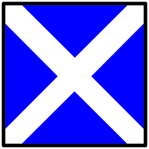 Mavi ve beyaz deniz sembolü