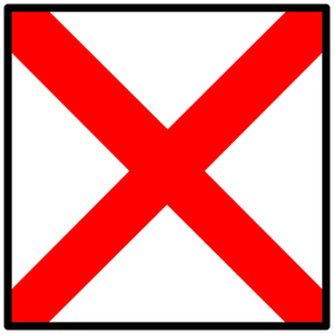 Red x bendera simbol