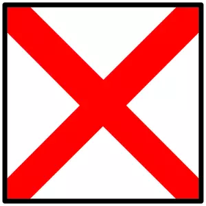 Red x bendera simbol