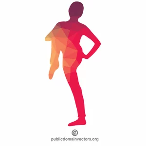 Aerobic exercise silhouette