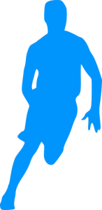 Basketball player outline silhouette