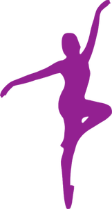 Posing purple ballerina
