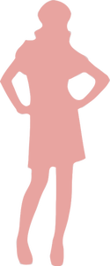 Pink girly silhouette