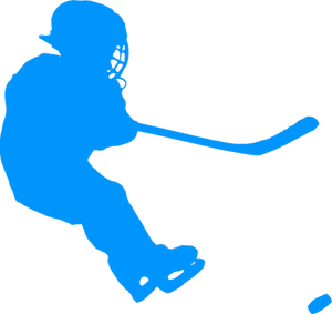 Blue hockey player