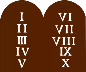 Ten Commandments board vector image