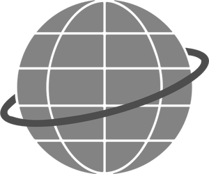 Enkel globe symbol vektor ClipArt