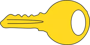 Vektor grafis dari kunci pintu emas