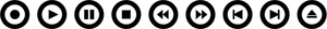 Eenvoudige speler pictogrammen vector illustratie