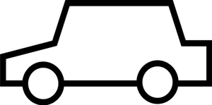 Simple car icon  vector graphics