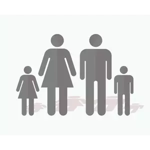 Familie teken silhouet vector afbeelding