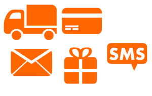 Selection of delivery icons vector drawing
