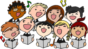 Children's choir vector image