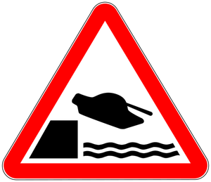 Malul râului vector drum Simbol