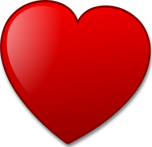 Vector dibujo de corazón rojo