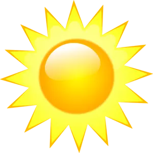 Imagine vectorială prognoza meteo culoare simbol pentru soare cer