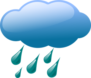 Imagine vectorială prognoza meteo culoare simbol pentru ploioase cer