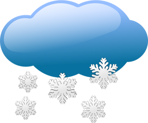 Icona blu scuro di previsioni per illustrazione vettoriale neve