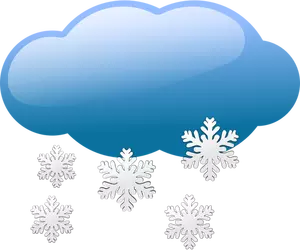 Dark blue weather forecast icon for snow vector illustration