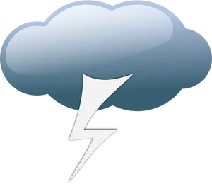 Mörkblå overcloud thunder tecken vektor ClipArt