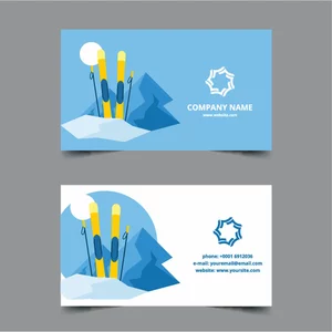 Ski rental business card template