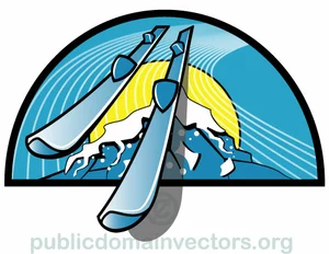Ski center vector logo