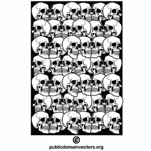Skull pattern black and white