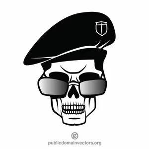 Skull of a soldier vector image