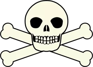 Bandeira de piratas tradicionais caveira vetor clip-art