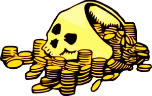 Skull and Money Vector