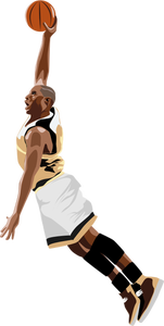 Basketball slamdunk vector illustration